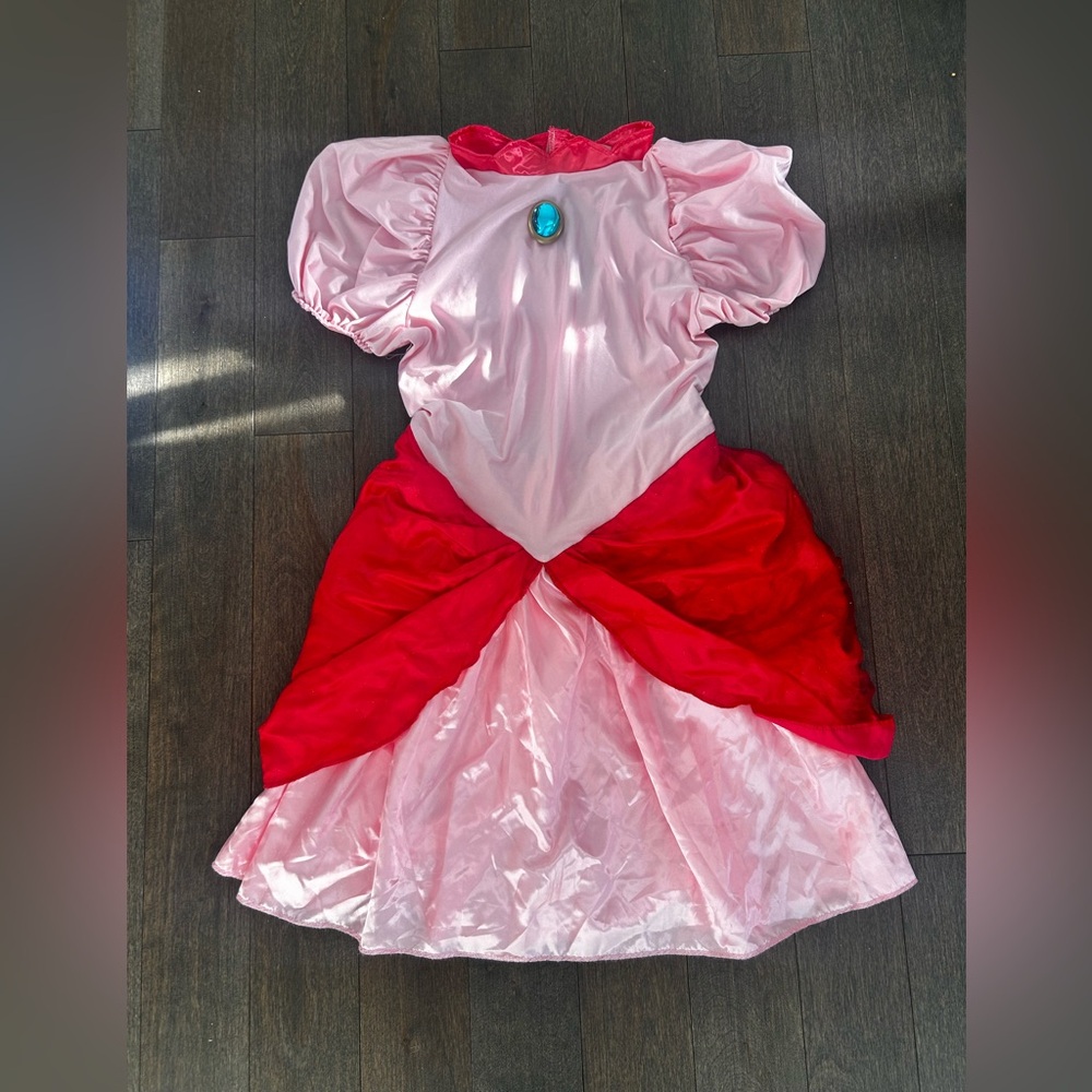 Girls‎ Princess peach Nintendo Halloween costume dress size 12/14